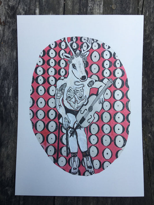 "Deer Violin" Print by Danielle de Picciotto